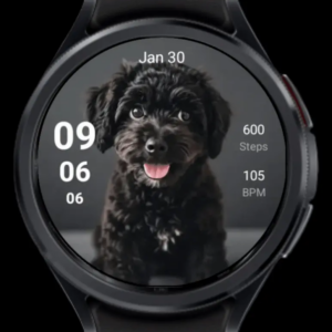 Black Dog Animated Watch Face